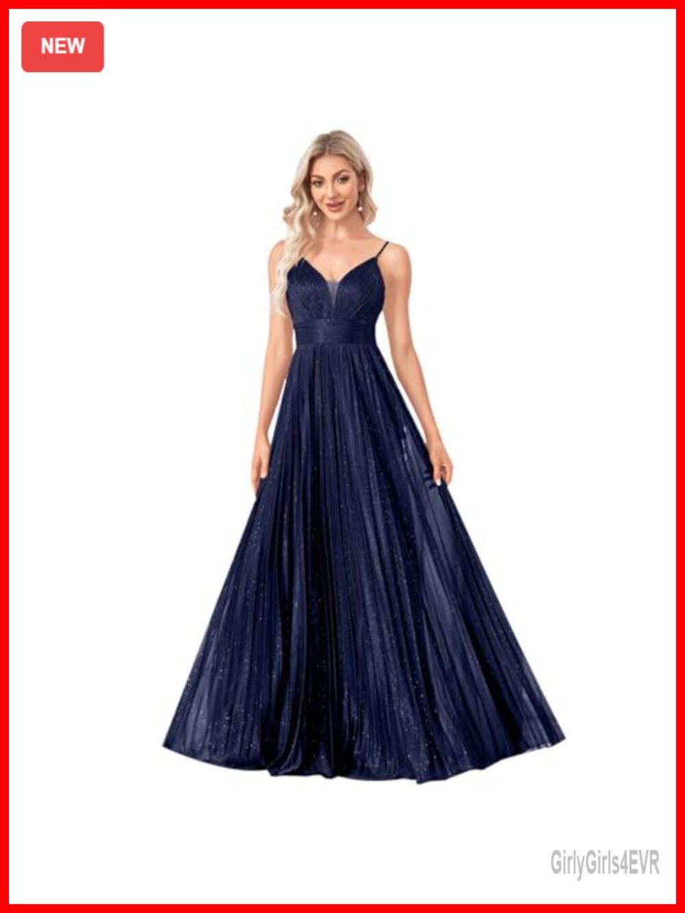 Sequin Backless Maxi Formal Dress Sleeveless Pleated Evening Gown Wedding